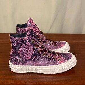 Converse Chuck 70 Hi Vintage Wine Snakeskin Leather Women’s 6